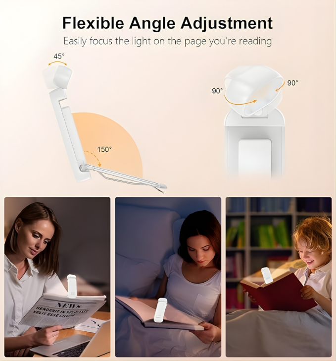 LightFay™ Pro: The Sleep-Friendly Amber Book Light